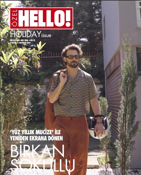 Биркан Сокуллу фото на диджитал обложке  журнала HELLO, весна 2023